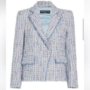 💖💜 Generation Love 💜💖 NWOT XXL Eliza Tweed Blazer - Pink Light Blue. GORGEOUS!
